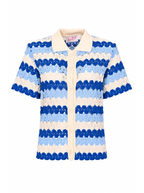 Polo camicia Monet in crochet di cotone Mc2 Saint Barth | MOE000100585L